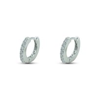 Orecchini Dilvdò Donna Hoop ring in Argento Zircone ORDLBB - ORDLBB